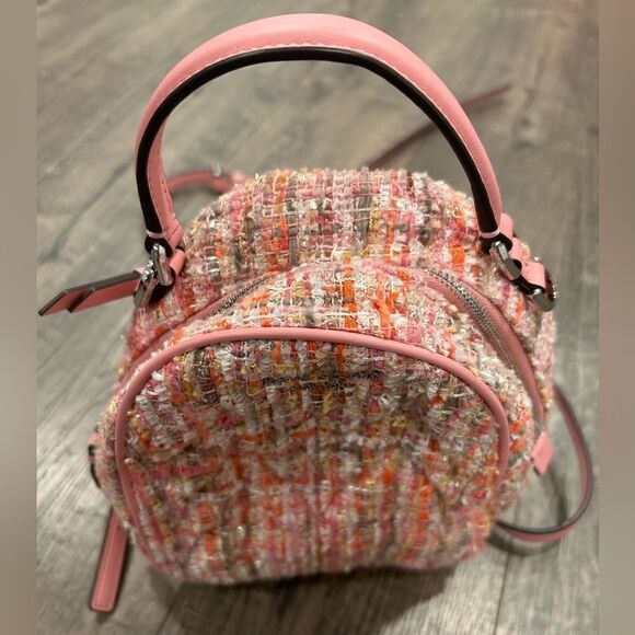 Kate Spade Briar Lane Quilted Tweed Mini Convertible Backpack Pink main image 5